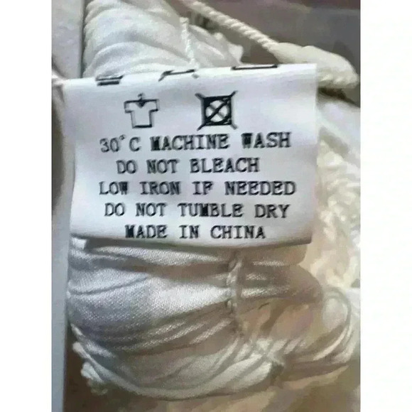 White Square Neck Ruffled Lantern Sleeve Cropped Top NWT Size S - Picture 9 of 9